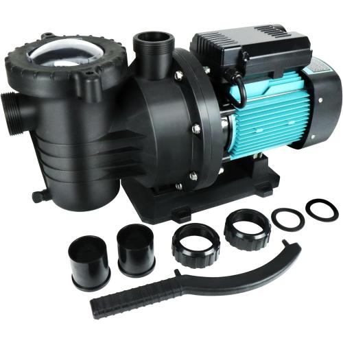 2HP Pool Pump Above and Inground Ground, 6980GPH High Flow Powerful Self Primming Swimming Pool Pump, 110V Energy Saving with 2.0'' Unions and Filter Basket, In/Above Pool Pumps - no test