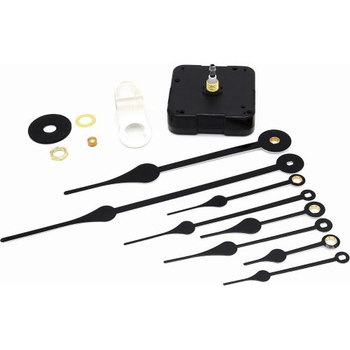 Youngtown 12888 Clock Mechanism 13/64 Thread Battery Operated Replacement | Comes with 4 Sizes Black Clock Hands Fits Various Clock Faces Ideal for DIY Wall Clock Making Repair & Replacement Projects