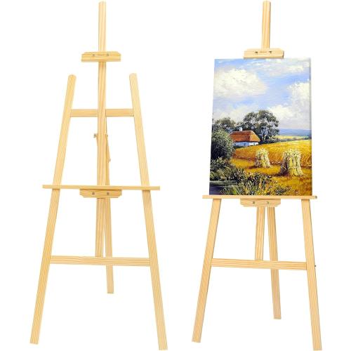 Wooden Painting Easel, Adjustable Stand Easel for Canvas Wedding Signs, Art Easel for Adults Artist Beginners Students