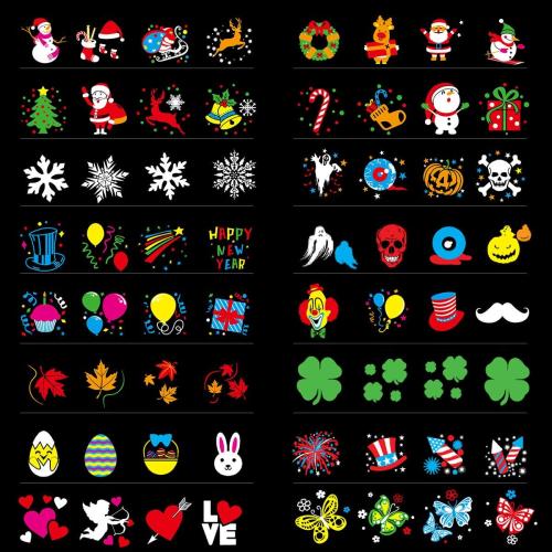 Christmas Halloween Lights Projector,Waterproof IP65 Indoor Motion Remote Control LED Projector Lights, 16 Slides Holiday Light Party Outdoor Garden House Apartment Kids Room Night Light