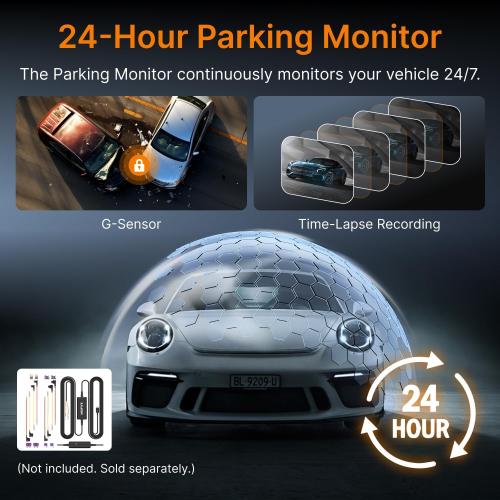 Miofive Dash Cam Front – 4K UHD Dash Camera for Cars, Built-in Bluetooth, 5G Wi-Fi, GPS, 3 IPS Screen, Night Vision, 140° Wide Angle, HDR, 24-Hour Parking Mode, G-Sensor(S1)