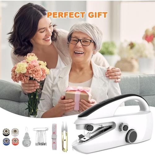 CJC Handheld Sewing Machine,Sewing Machine for Beginners,Two Speed Adjustment Electric Handheld Mini Sewing Machines,Easy to Use and Fast Stitch Suitable for Clothes,Fabrics,DIY Home Travel