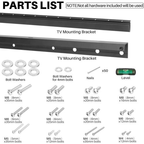 AENTGIU Studless TV Wall Mount, Heavy Duty Drywall TV Bracket Hanger for 32-75 inch Flat Screen TVs, No Stud, No Drill, No Anchors, Easy Install with All Hardware