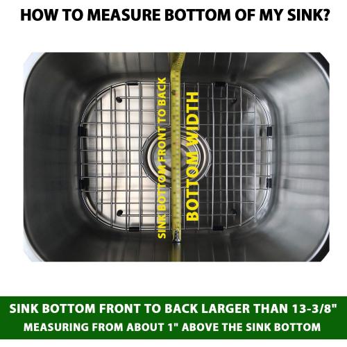 Serene Valley Sink Grid 18-1/8 L x 13-3/8 W, Centered Drain with Corner Radius 3-1/2, NDG1813C