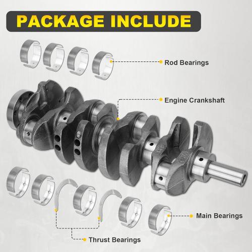 2.4L Engine Crankshaft and Bearing Kit Compatible with 2010-2020 Hyundai Santa Fe/Santa Fe Sport Sonata Tucson, Kia Sportage Sorento Optima Forte Rondo 2.4 Replace for 23111-2G200 23111-2G230