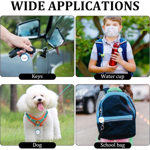 100 Pcs Rack Key Tags with Label 1.5 Inch Reusable Round Plastic Tags with Blank Paper Stickers and Split Rings, Item Identifiers for Home,Office and Rental Management Use (Blue)