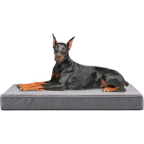 Waterproof Dog Beds for Extra Large, Washable Orthopedic Pet Bed with Cooling Gel Memory Foam, Large Dog Crate Mat for Big Breed Dogs