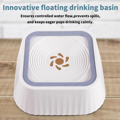 Dog Water Bowl,No Spill Water Bowl for Dogs 45oz Large Capacity,Safety Foam in The Dog Bowl, No Spill Bowl for Elevated Design Mess Proof is Easy to Clean, is Suitable for All Pets