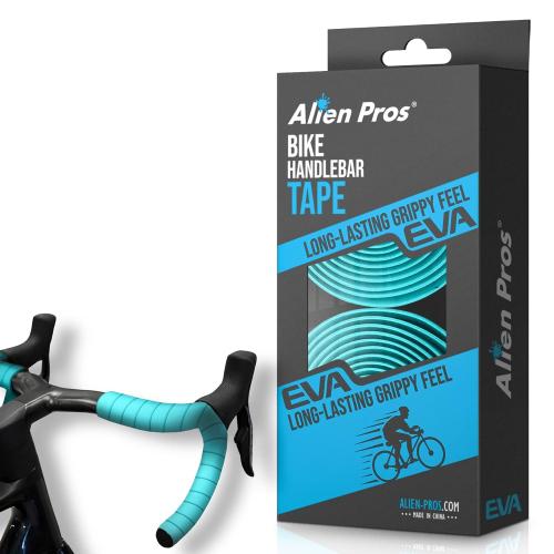 Set of 2 ALIEN PROS Bike Handlebar Tape EVA (Set of 2) Bianchi Green - Enhance Your Bike Grip with These Bicycle Handle bar Tape - Wrap Your Bike for an Awesome Comfortable Ride (Set of 2, Green)
