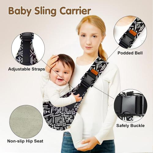 yemyig Baby Sling Carrier,Toddler Carrier, 2024 New Baby Carrier Newborn to Toddler,Portable Lightweight Non-Slip Hip Seat Carrier 10-30lbs(Square)