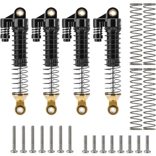 INJORA Brass & Aluminium 59mm Shocks- Long Threaded Shock Absorber Oil Damper for TRX4M TRX4MT 1/18 RC Crawler Upgrade