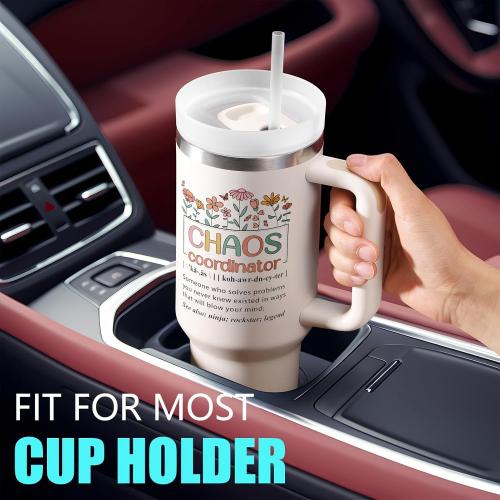 Chaos Coordinator Gifts, Christmas Thank You Gifts for Women, 40 OZ Tumbler Office Gift for Coworker Employee Manager Boss Lady Teacher Nurse Appreciation Retirement Birthday Gift, Insulated Cup