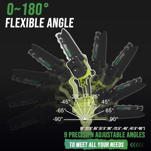 2-IN-1 Cordless Pole Saw & Mini Chainsaw, Two 4.0Ah Battery Powered 6 Inch Electric Pole Chainsaw, 15Ft MAX Reach Pole Saw for Tree Trimming