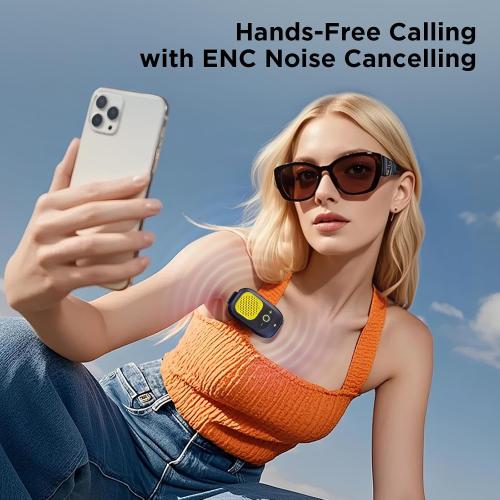Wearable Bluetooth Speakers, Clip On Wireless Jobsite Speaker - Yellow