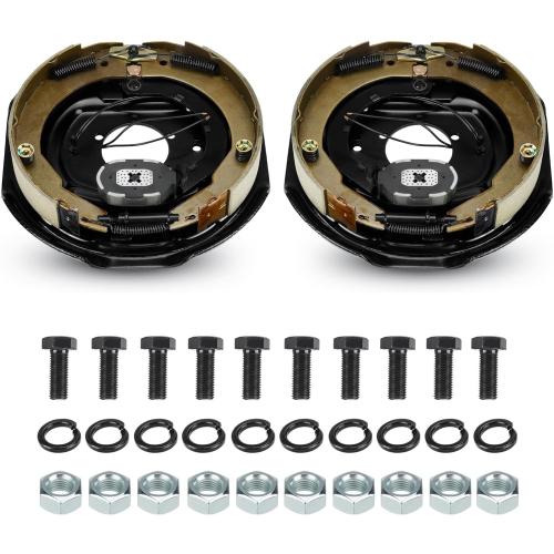 SEHNSUCHT Trailer Electric Brakes, 1 Pair of Electric Brake Assembly 12 X 2 for 5200lb 6000lb 7000lb Axle (Set 2: 1 Left 1 Right)