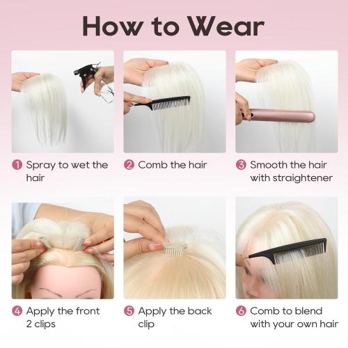 Color White REECHO Real Human Hair Topper, 10 inch Women Hair Toppers for Thinning Hair, 100 Percent Human Hair Large Coverage Natural Hairpiece Wiglet, Swiss Base 4.5x3.5, Yellow White