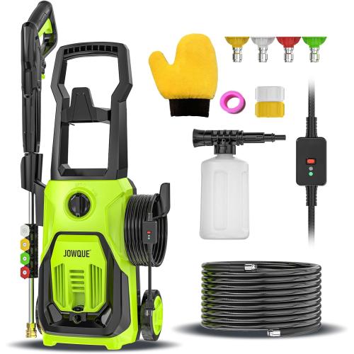 BLACK AND GREEN Electric Pressure Washer 4800 PSI 2.8 GPM, Power Washers Electric Powered with 4 Nozzles and Foam Cannon, High Pressure Cleaner Machine for Cars, Patio, Driveway, Home Cleaning