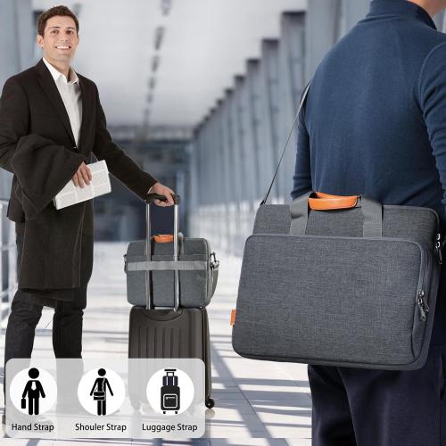 15.6 16 17 17.3 14 13 13.6 inch Laptop case Bag with Edge Protection, Computer Shoulder Carrying Briefcase
