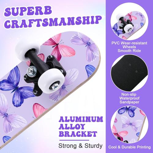 Honoson 7 Pcs Skateboard for Toddlers Beginners Knee Elbow Pads Wrist Guards Gear Set