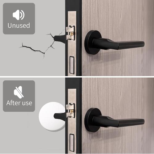 Door Stoppers - 1.57 White Door Stoppers for Wall (12 Pack), with Heavy-Duty Adhesive - Wall Protector & Shock-Absorbent Protectors from Door Knobs - Prevents Scratches on Walls & Doors