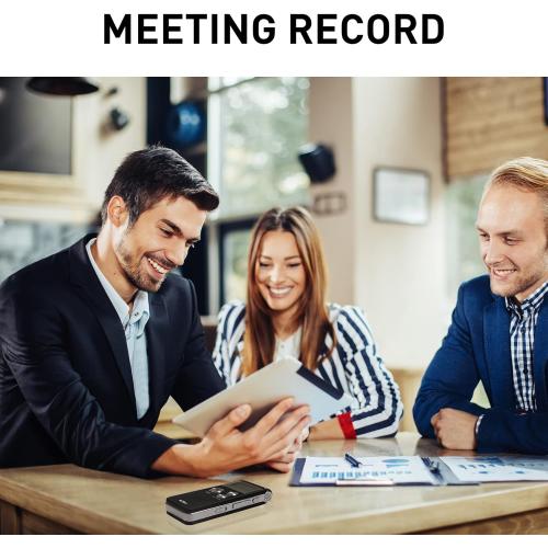 Voice Recorder 16GB Capacity Voice Activated Recording Device Digital Voice Recorder for Lectures, Meetings, Interviews Audio Recorder with USB Rechargeable WAV/MP3 Tape Recorder (16GB)