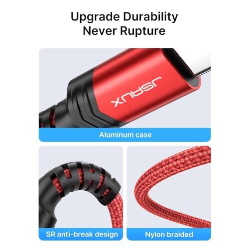 JSAUX USB C to 3.5mm Audio Aux Jack Cable for iPhone 17 Pro Max/Air [3.3ft], Type C to 3.5mm Headphone Car Stereo Cord Compatible with iPhone 16/15 Pro Max,Samsung Galaxy S25 S24, iPad Pro, Pixel 9/8