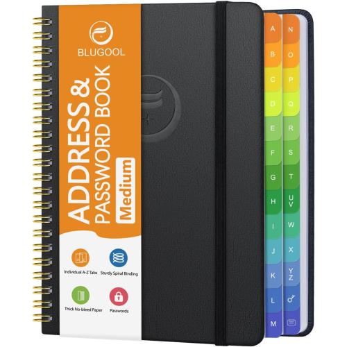 Address Book with Alphabetical Tabs, Large Print for Seniors 5.7x7.7