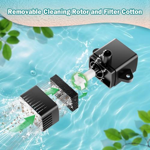 Solar Fountain Flower Shape-No Battery, Glass 3.5W Solar Water Fountain with 7 Nozzles & 4 Fixer Rods,2025 Solar Fountain Pump for Bird Bath, Outdoor, Pool, Garden, Pond & Flower Pot