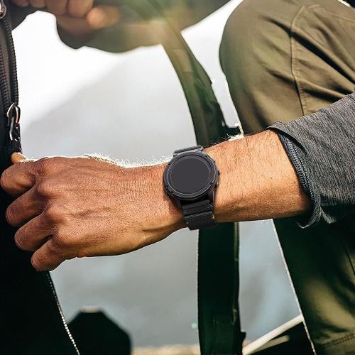 Bandletic Compatible with Garmin Instinct 2 Watch Band - 22mm Quick Fit Rugged Nylon Replacement Band for Fenix 8 E 47mm/7 6 Pro/5 Plus/Instinct 3 E 45mm/Forerunner 970 965/Approach S70 S62/Epix Pro