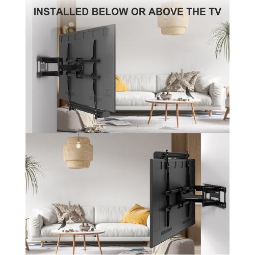 WALI Universal Soundbar Mount for TV, Heavy-Duty Bracket for Mounting Above or Below Screen, Length Up to 16.7,Fits Samsung,Sony,Bose,LG,Vizio,Roku,Vizio,Bose & More (SBR206)