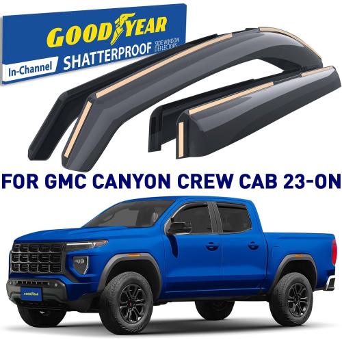 Goodyear Shatterproof side Window Deflectors, Rain Guards, Window Visors for Cars, Vent Deflector, Car Accessories