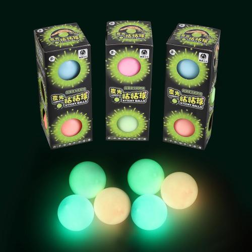 3pcs 2.4in Lumi Balls,Dream Balls,Glow in The Dark Sticky Balls That Stick to The Ceiling,Stress Relievers Stress Balls for Kids and Adults,Elevated Balls,ASMR Cool Stuff for Teens,Stocking Stuffers
