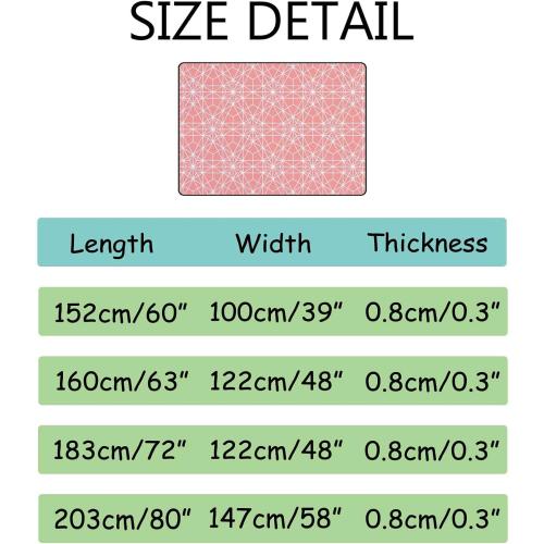 Area Rugs Mat for Living Room Geometric Lines Pink Graphic Modern Decoration Non-Slip Indoor Carpet Floor Ultra Soft Area Rug Kid Bedroom Dining Home Decor，Large Size 6'8x4'10