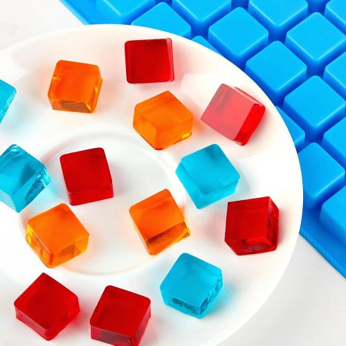 JOERSH Square Candy Molds Silicone Molds for Hard Candy, Gummy, Caramels, Chocolate, Ganache, Ice Cubes, 252 Cavity