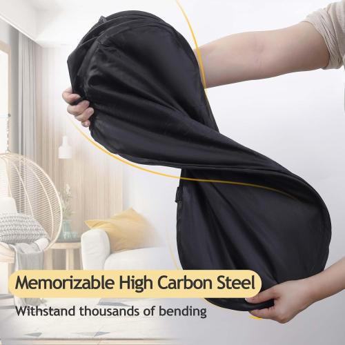 Upgraded Polyester Pop-up Laundry Hamper 2 Pack, 70L(18.5 Gal) Laundry Basket with Durable Handles Solid Bottom High Carbon Steel Frame and Side Pocket, Easy to Open Fold Flat for Storage