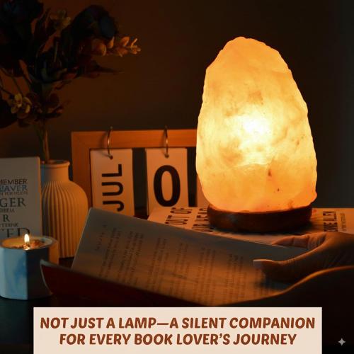 POHS 7 Inches,4-5 lbs, 100% Authentic Natural Himalayan Pink Salt Lamp, Hand Crafted Wooden Base, with on & Off Switch