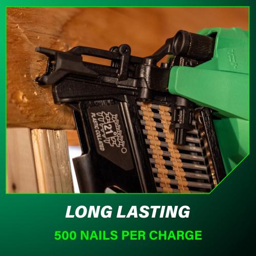 Metabo HPT 18V MultiVolt Cordless 21° Framing Nailer Kit, 3-1/2 Plastic Strip Framing Cordless Nailer, Power Tool with 4.0Ah Lithium Ion Battery, Drives 2 to 3-1/2 Nails, NR1890DRA