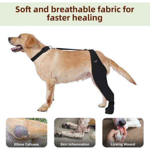Dog Socks to Prevent Licking Paws ，Breathable Leg Sleeve to Stop Licking and Biting， Firm and Secure Adjustable Size Dog Recovery Sleeve Socks (3XL-Left)