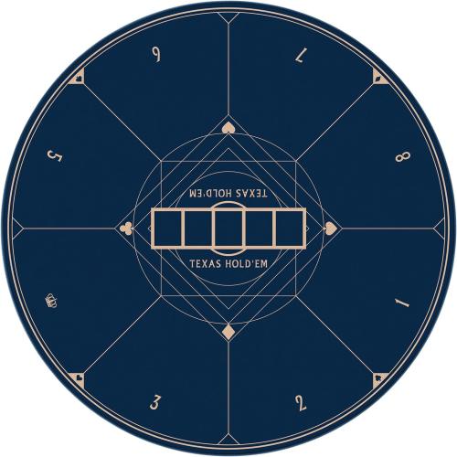 YUZPKRSI 47 Inch Round Poker Mat, Neoprene & Rubber, Texas Hold'em Poker Table Top Casino Card Games, Portable, Carrying Bag Included