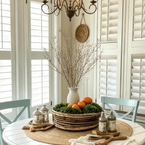 4 Pcs Faux Greenery Branches Fall Fake Twigs and Branches for Vases 31.5 Inch Brown Artificial Greenery Stems for Vase Filler Autumn Home Centerpiece Wedding Decor