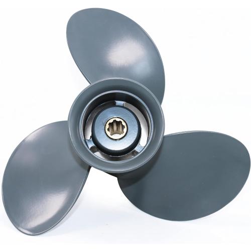 CAPTAIN Outboard Propeller fit Honda/Yamaha 8HP 9.9HP 15HP 20HP, 8 Spline Tooth Boat Propellers, RH, 3 Blades / 4 Blades OEM Prop
