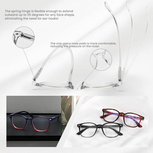 BLS BLUES Reading Glasses for Women for Home, Office & Driving - HD Clear Readers with Blue Light Blocking Protection