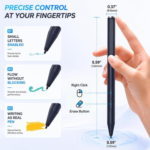 Stylus Pen for HP Omnibook X Flip Envy/Pavilion/Spectre x360 300Day Battery