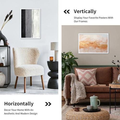 2Pack 20x30 White DOAI ART Frame White 2 Pack, 20x30 Poster Frame or Picture Frame 20x30 with HD Plexiglass for Horizontal or Vertical Wall Mounting, 20 x 30 frame Durable Scratch-proof Safe and Artistic Large