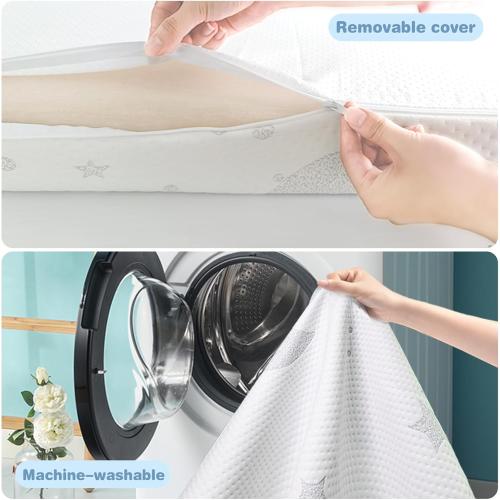 Pack and Play Mattress, 38x26 Pack N Play Mattresses Pad with Breathable Jacquard Cover, Dual-Sided Soft & Firm Memory Foam Baby Mattress for Pack N Play