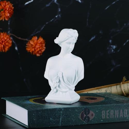 DOVDOV Greek Goddess Decoration, Young Venus Bust, Classic Roman Bust, Greek Mythology Decoration, for Home Decorative Statues, Home Office, Bedroom, Console, Shelf Decoration