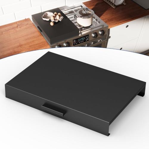Stove Top Cover with Handles, Heavy Duty Metal Noodle Board Cooktop Cover for Gas/Electric Stove Top, (L 22 x W 15 x H 3) Large Gas Stove Protective Cover for Kitchen Space Expansion