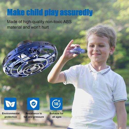 FLYNOVA Cool Kids Light Up Toys,Hand Operated UFO Drones,Mini Flying Orb with Lights,Hover Boomerang Spinner,Xmas Birthday Gifts for Adult Teen,Indoor Outdoor Summer Party Toys with Family Friends