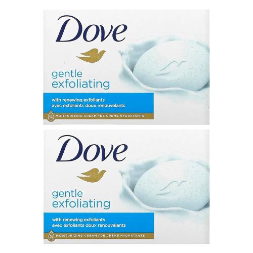 Dove Gentle Exfoliating Beauty Bars, 4.25 oz bars, 2 ea (Pack of 2)