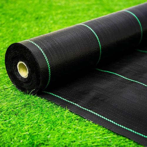 Garden Weed Barrier Landscape Fabric,Weed Block Fabric Heavy Duty  Woven Mulch for Landscaping Ground Cover Weed Control Fabric, Black Garden Bed Liner